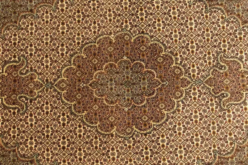 Täbriz - 50 Raj Teppich 100x154cm - Perserteppich - beige