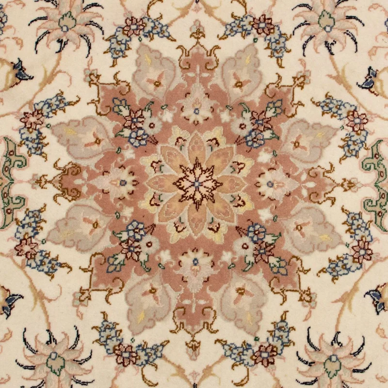 Täbriz - 50 Raj Teppich 100x154cm - Perserteppich - beige