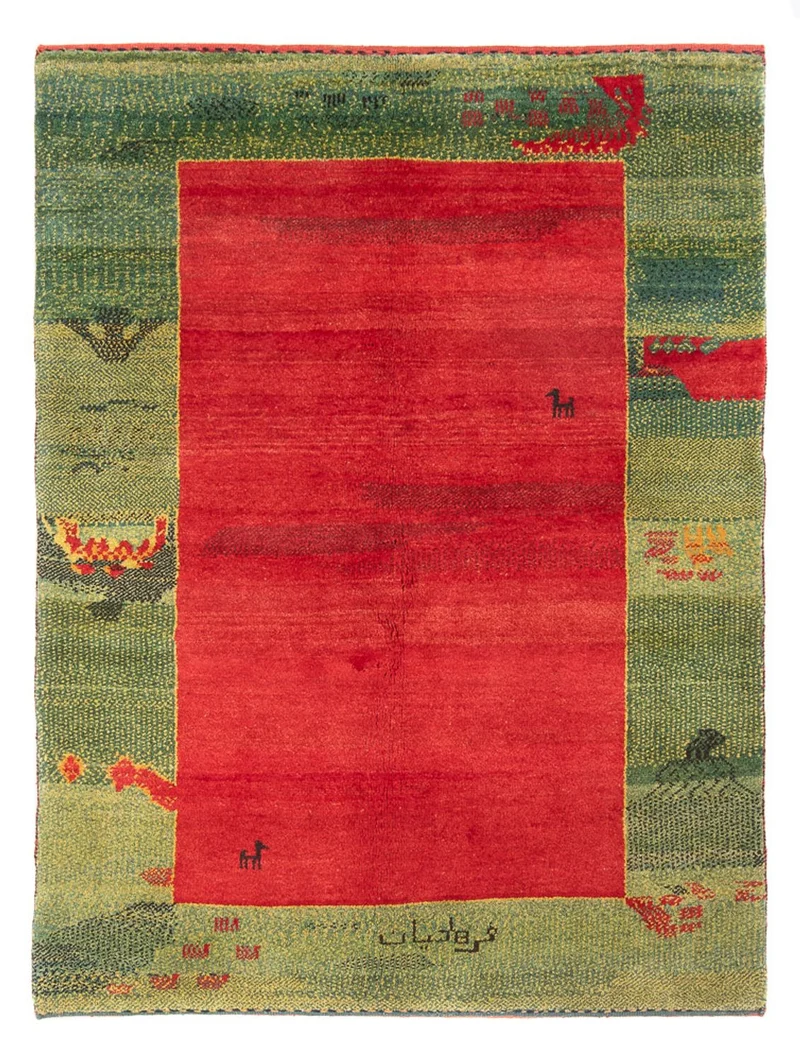 Gabbeh Persisch Teppich 152x198cm - Perserteppich Wollteppich - mehrfarbig