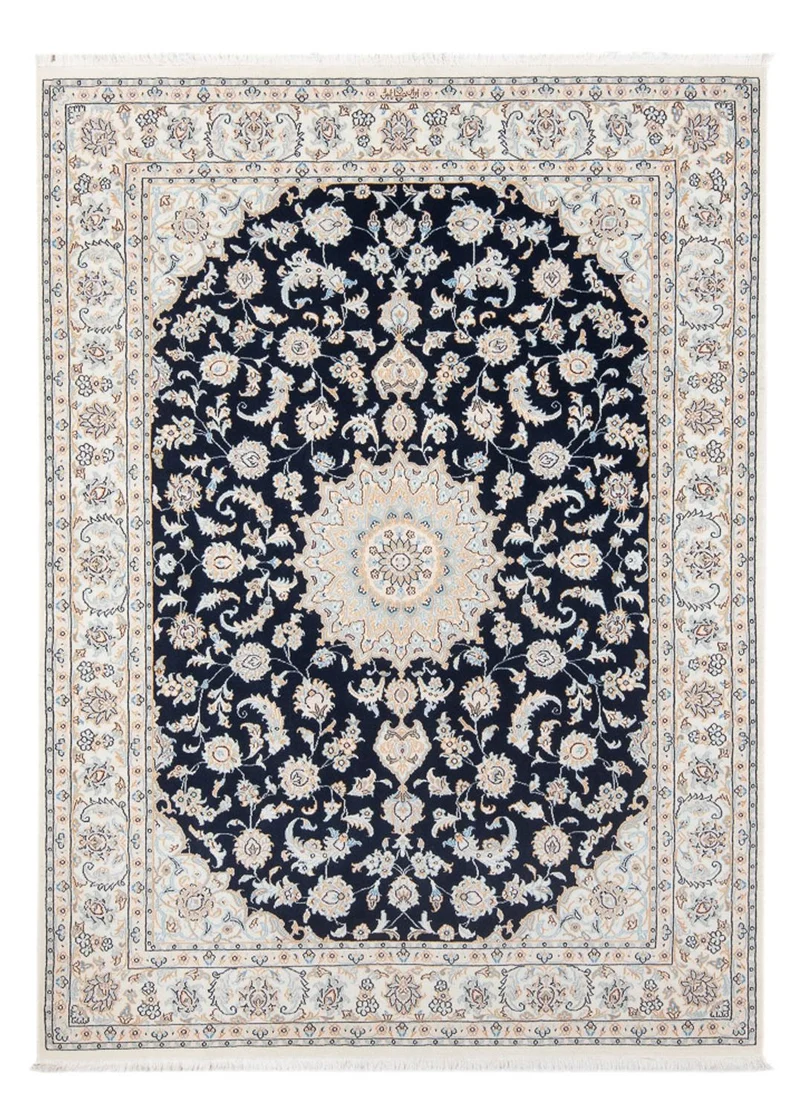 Nain - 6La Teppich 148x205cm - Perserteppich - dunkelblau
