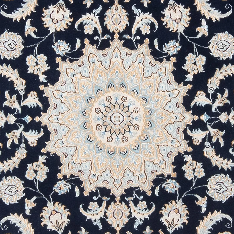 Nain - 6La Teppich 148x205cm - Perserteppich - dunkelblau