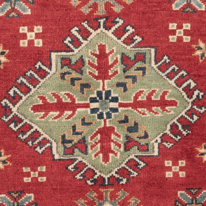 Kazak Teppich 101x131cm - Orientteppich - rot