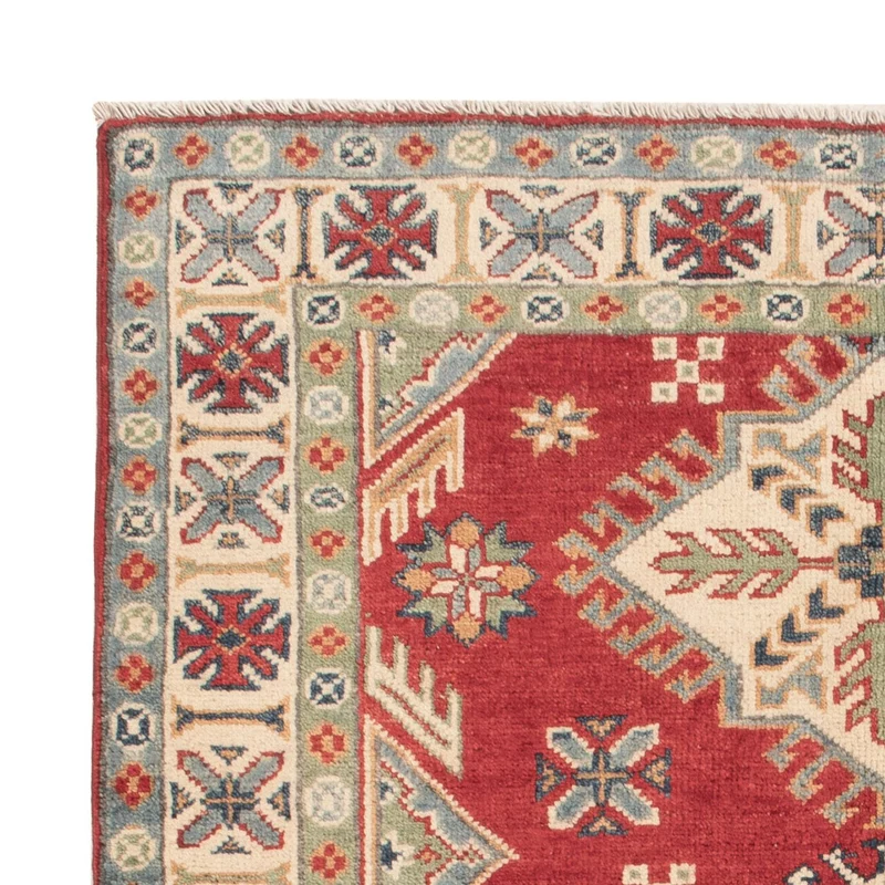 Kazak Teppich 101x131cm - Orientteppich - rot