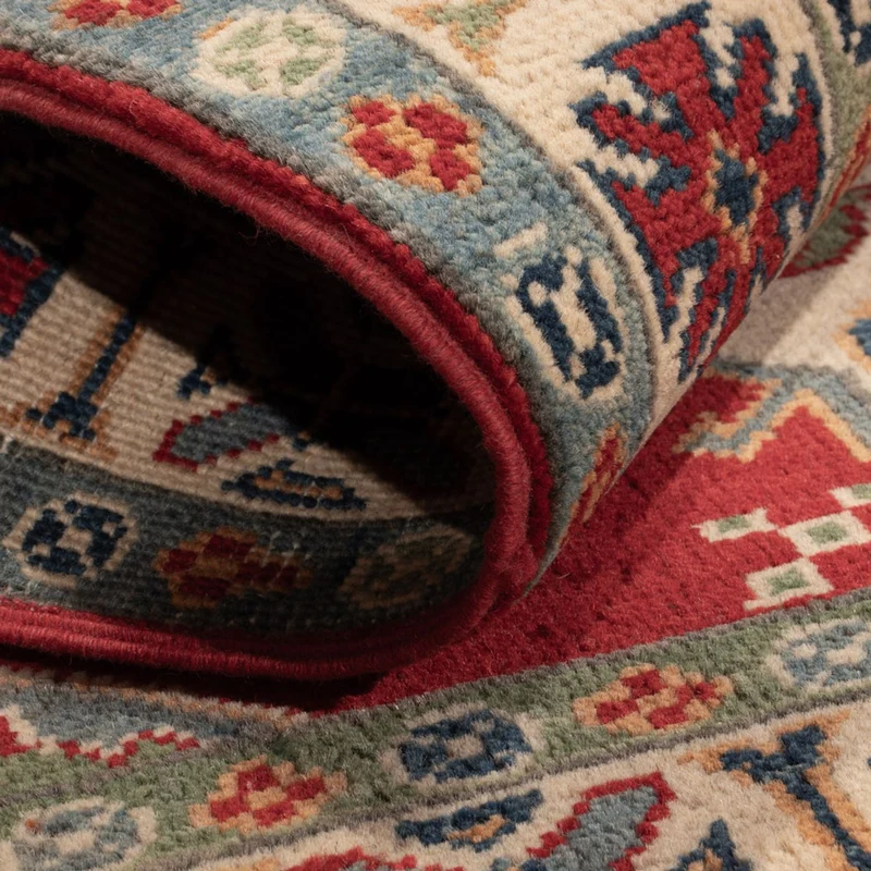 Kazak Teppich 101x131cm - Orientteppich - rot