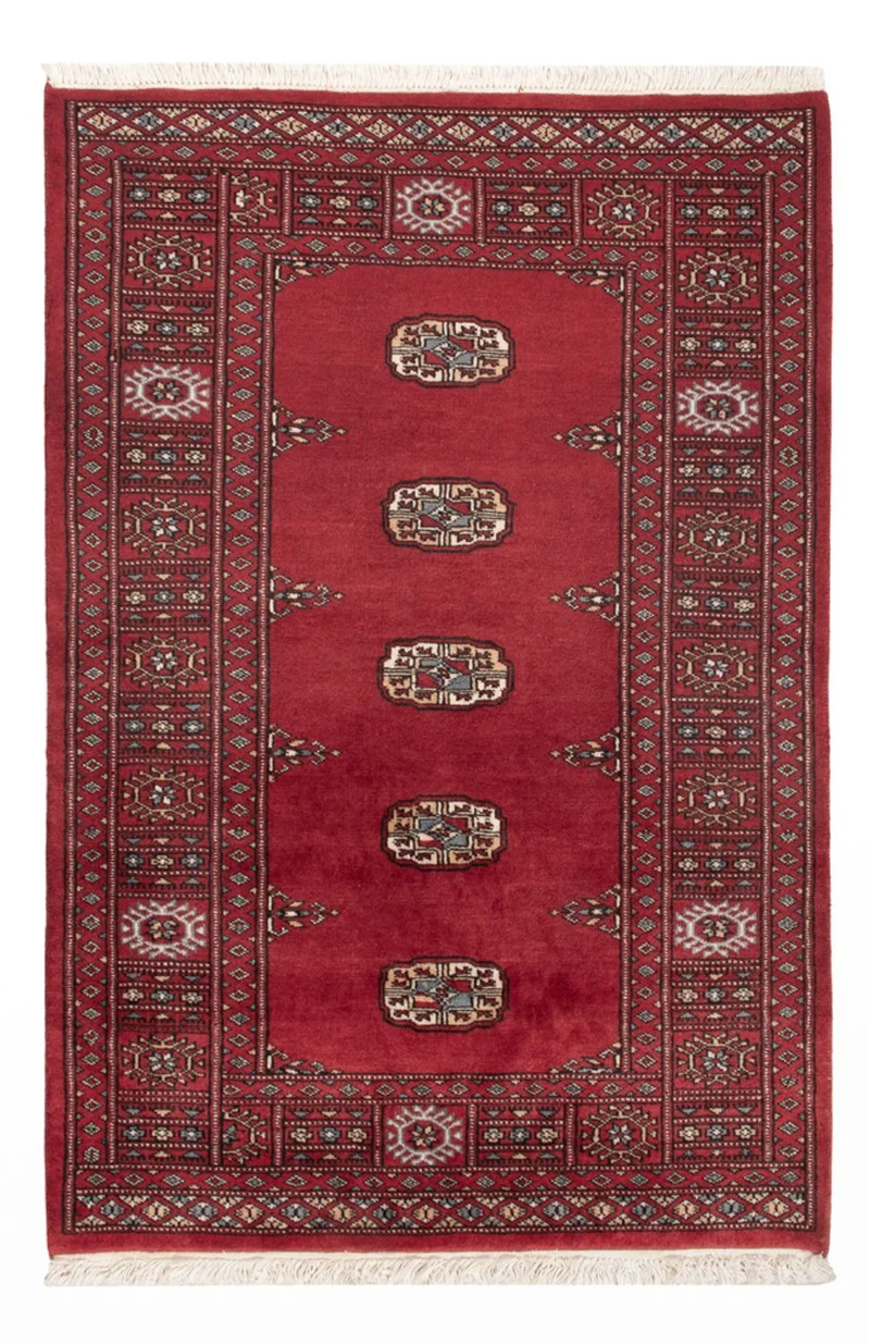 Pakistan Teppich 89x132cm - Orientteppich - rot