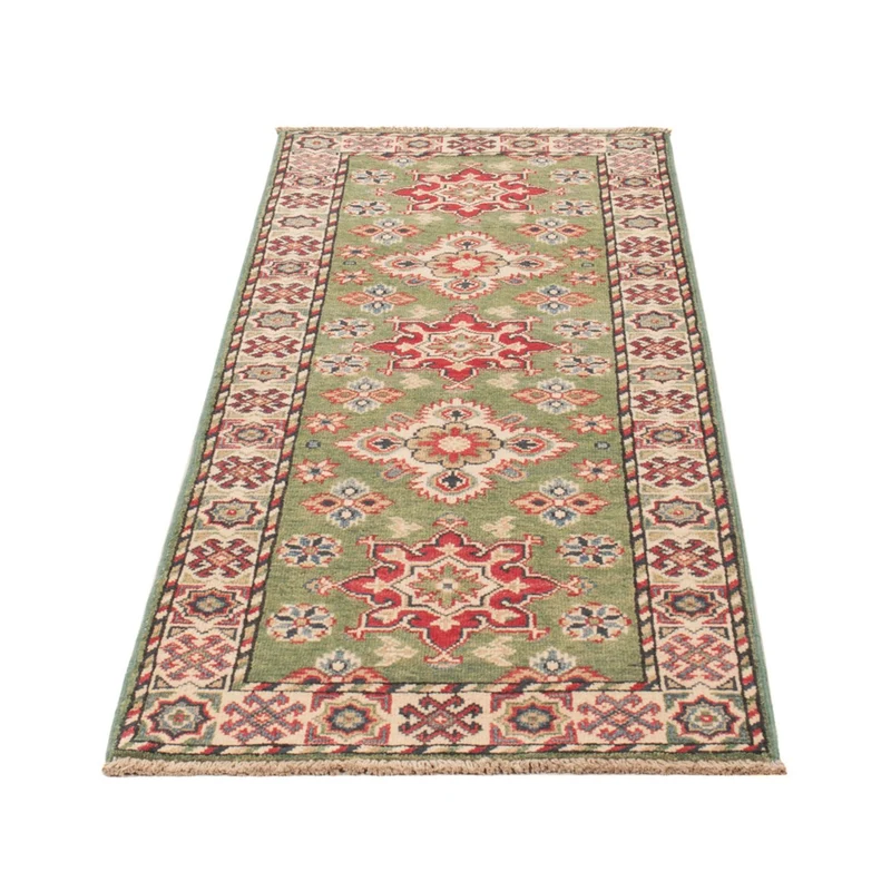 Kazak Teppich 64x181cm - Orientteppich - hellgrün