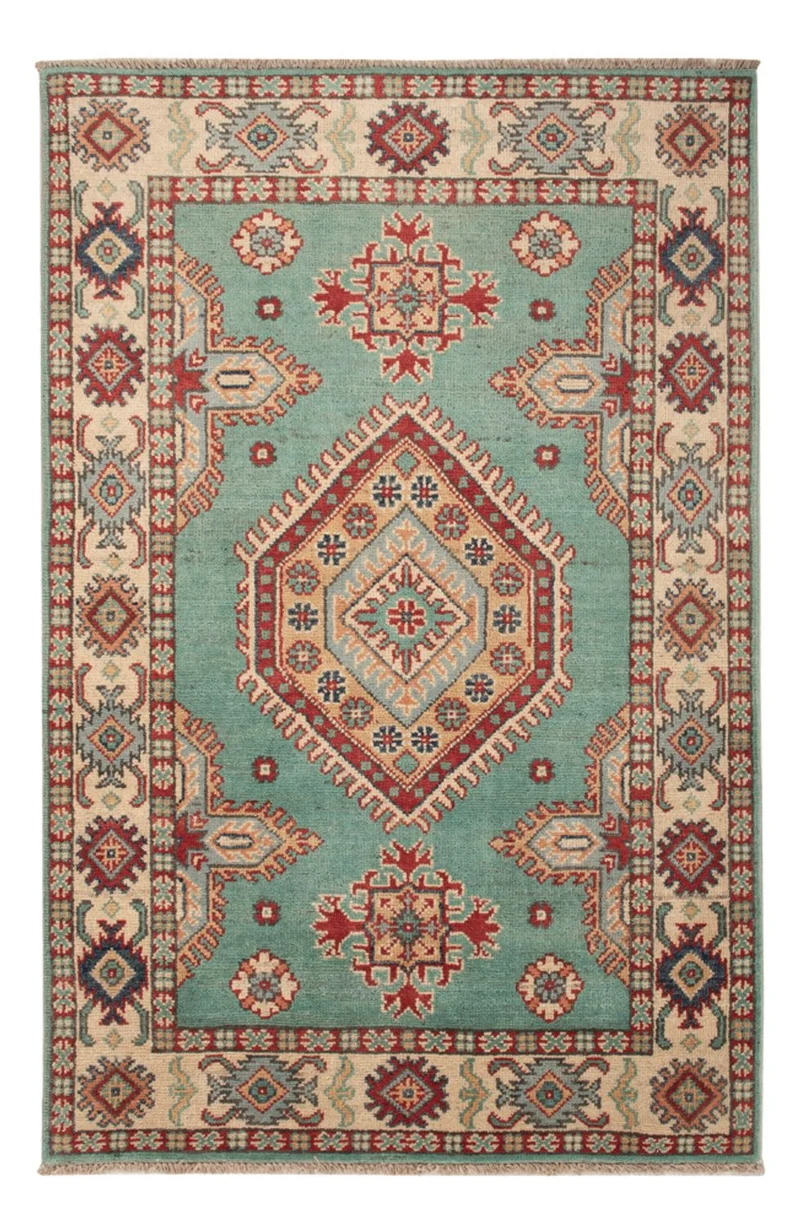 Kazak Teppich 82x123cm - Orientteppich - türkis