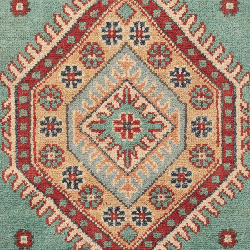 Kazak Teppich 82x123cm - Orientteppich - türkis