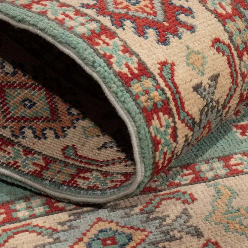 Kazak Teppich 82x123cm - Orientteppich - türkis