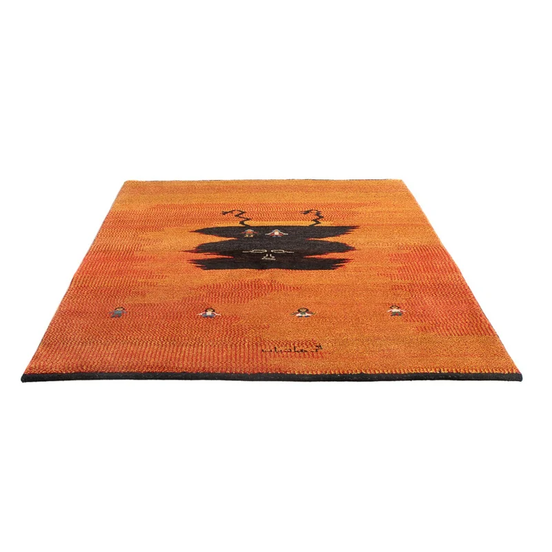 Gabbeh Persisch Teppich 150x196cm - Perserteppich Wollteppich - mehrfarbig