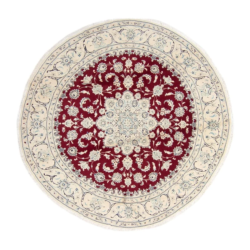 Nain Teppich 245x245cm - Perserteppich - dunkelrot