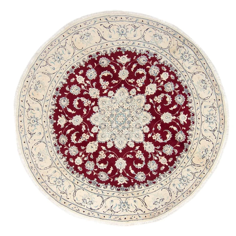 Nain Teppich 245x245cm - Perserteppich - dunkelrot