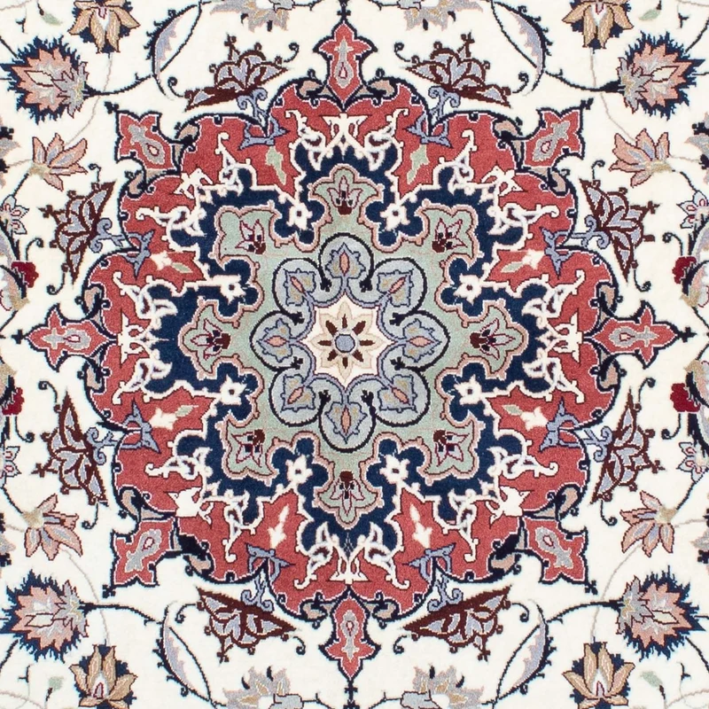 Täbriz - 50 Raj Teppich 150x210cm - Perserteppich - beige