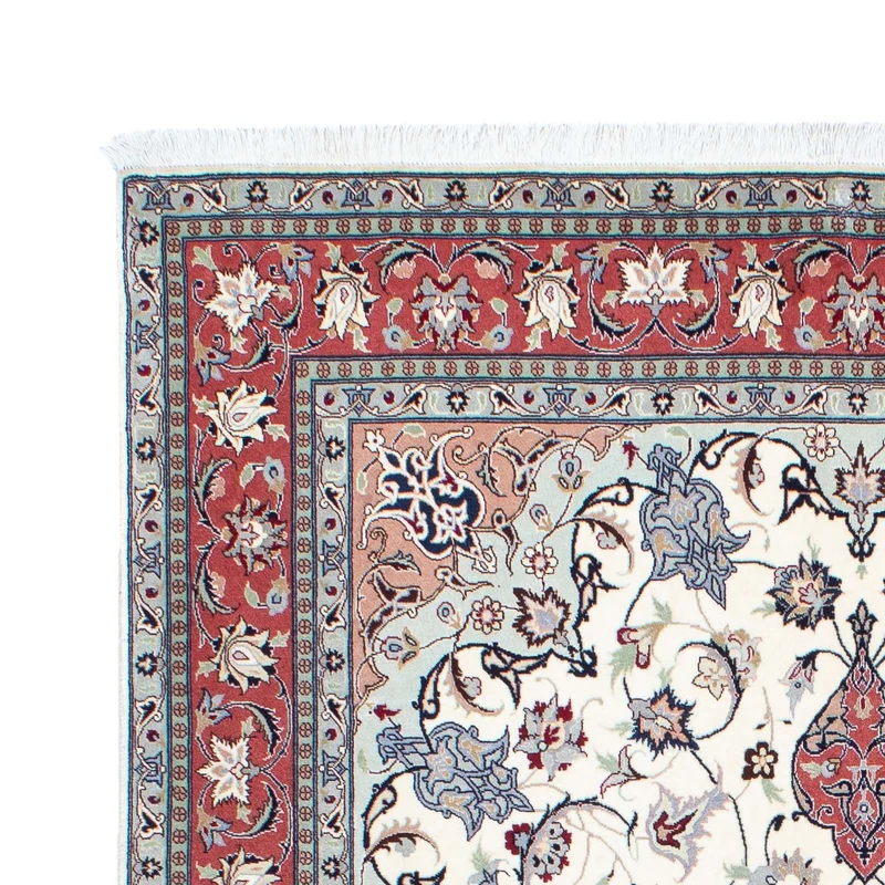 Täbriz - 50 Raj Teppich 150x210cm - Perserteppich - beige