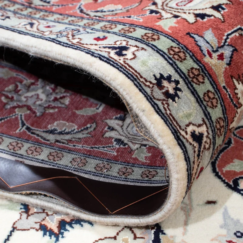 Täbriz - 50 Raj Teppich 150x210cm - Perserteppich - beige