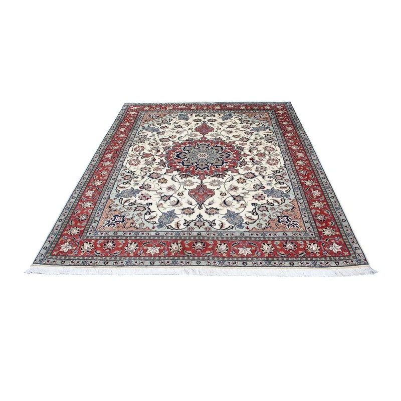 Täbriz - 50 Raj Teppich 150x210cm - Perserteppich - beige