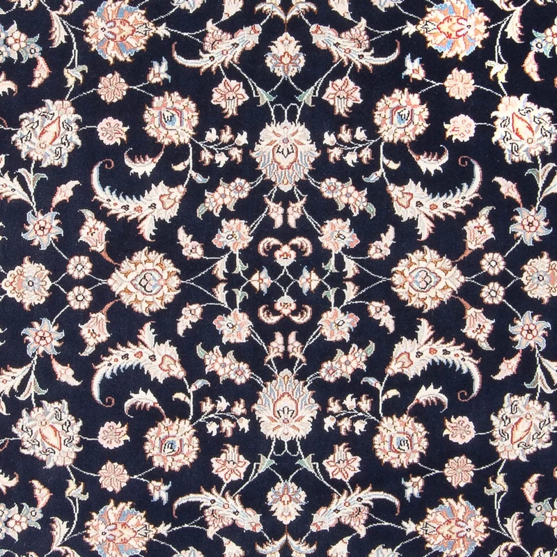 Täbriz - 50 Raj Teppich 150x202cm - Perserteppich - dunkelblau