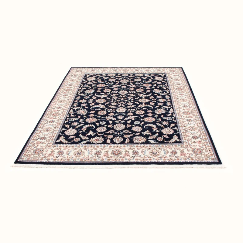 Täbriz - 50 Raj Teppich 150x202cm - Perserteppich - dunkelblau
