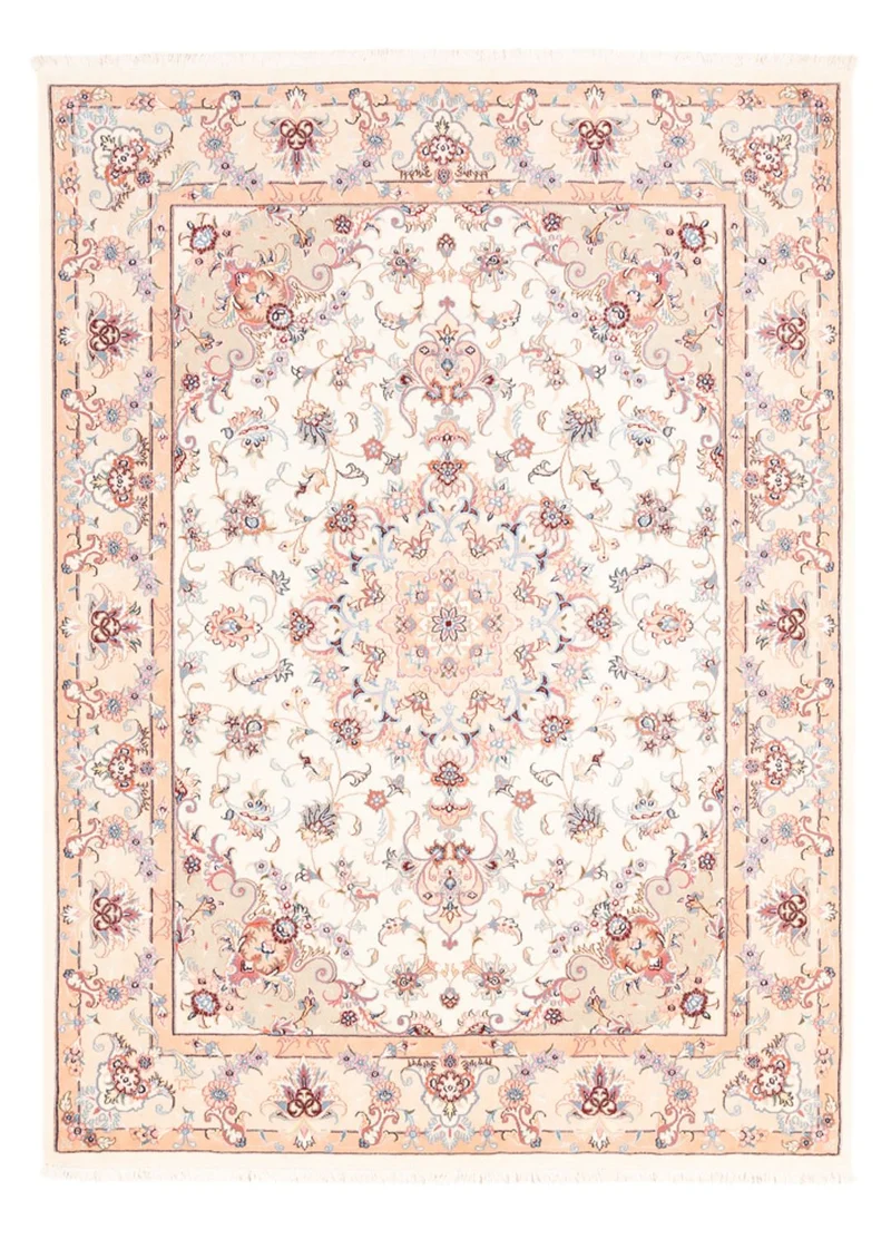 Täbriz Teppich 150x202cm - Perserteppich - creme