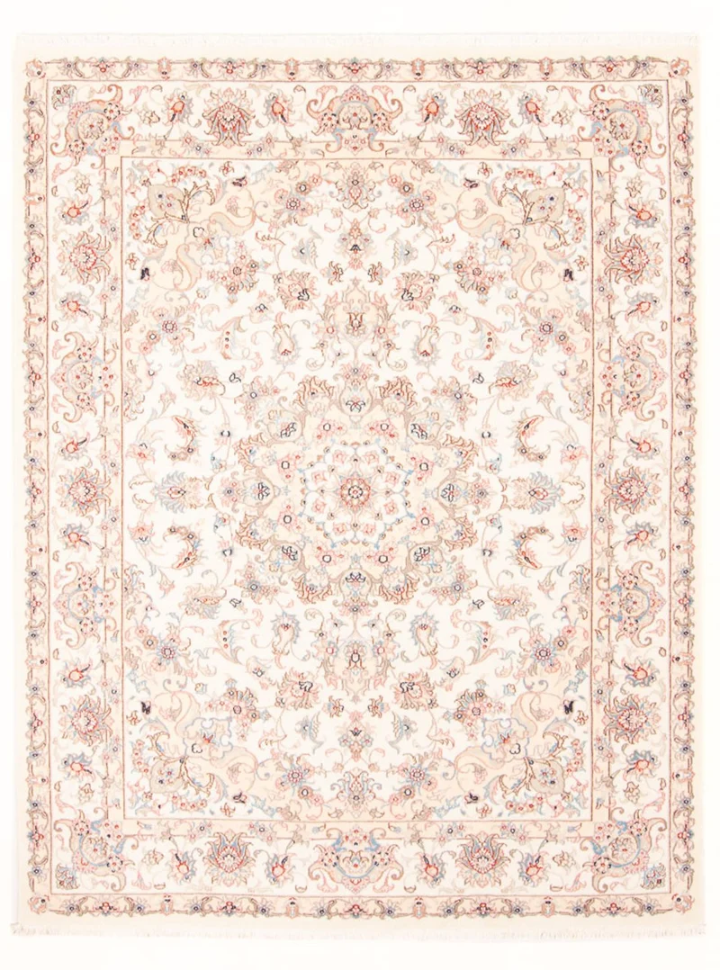 Täbriz - 50 Raj Teppich 150x201cm - Perserteppich - creme