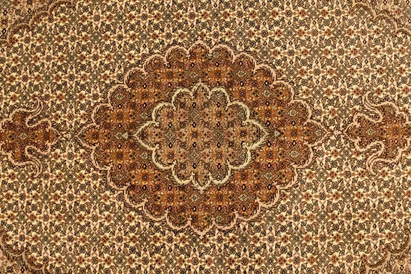Täbriz - 50 Raj Teppich 102x150cm - Perserteppich - beige