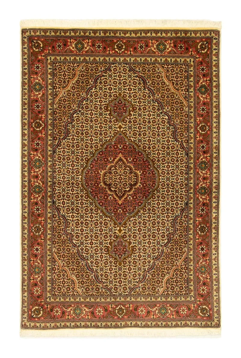 Täbriz - 50 Raj Teppich 102x150cm - Perserteppich - beige