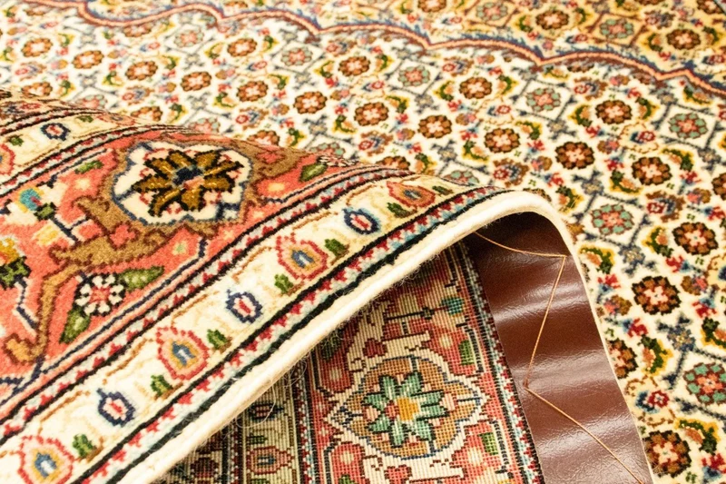 Täbriz - 50 Raj Teppich 102x150cm - Perserteppich - beige