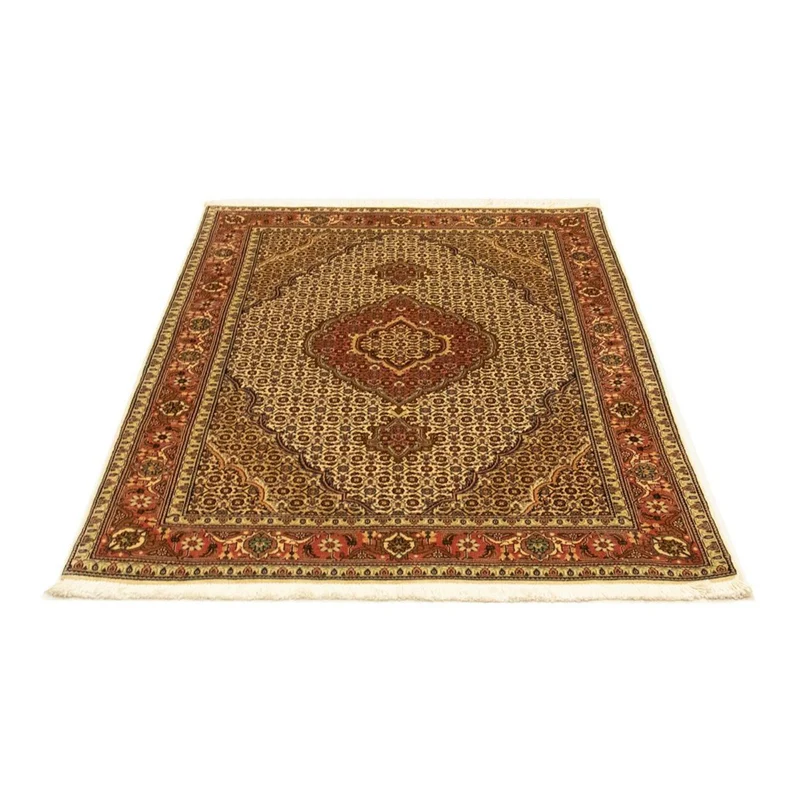 Täbriz - 50 Raj Teppich 102x150cm - Perserteppich - beige