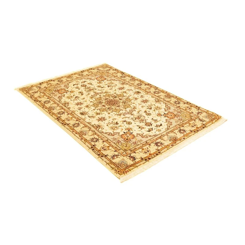 Täbriz - 50 Raj Teppich 102x150cm - Perserteppich - beige