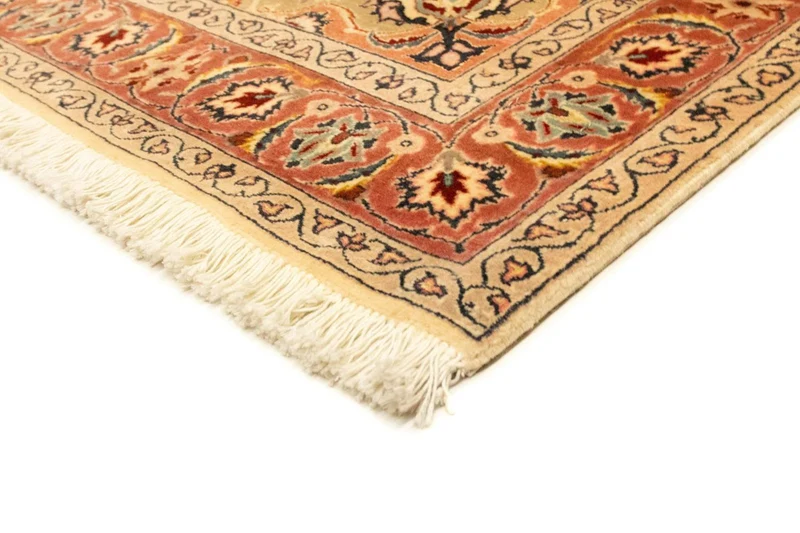 Täbriz - 50 Raj Teppich 100x153cm - Perserteppich - beige