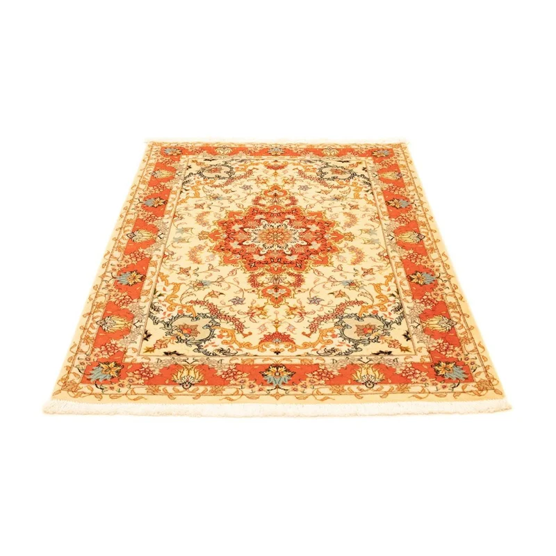 Täbriz - 50 Raj Teppich 100x152cm - Perserteppich - beige