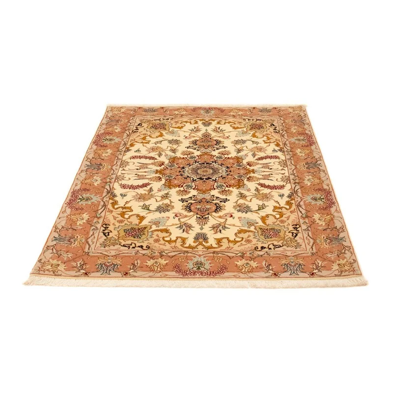 Täbriz - 50 Raj Teppich 101x150cm - Perserteppich - beige