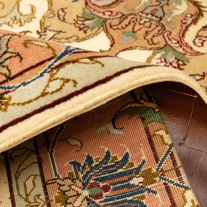 Täbriz - 50 Raj Teppich 103x148cm - Perserteppich - beige