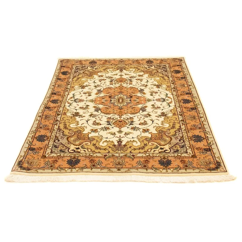 Täbriz - 50 Raj Teppich 103x148cm - Perserteppich - beige