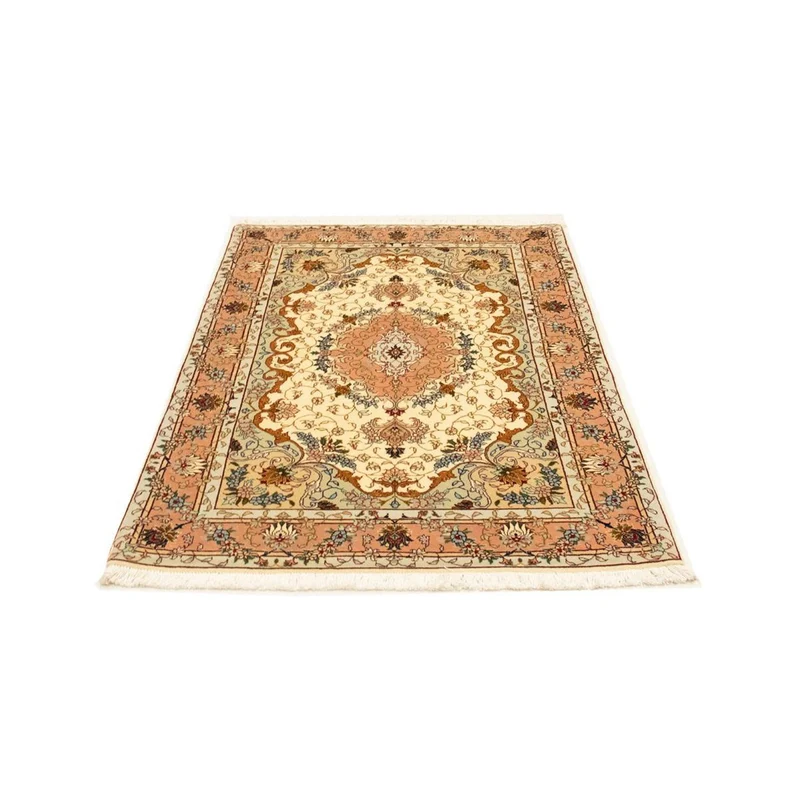 Täbriz - 50 Raj Teppich 100x152cm - Perserteppich - beige