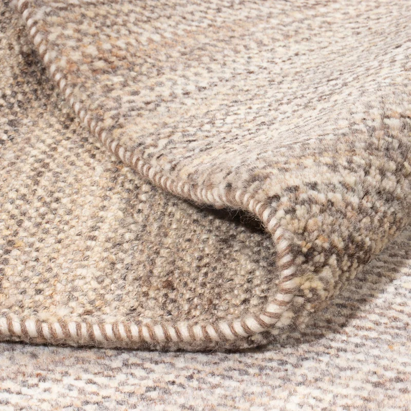 Gabbeh Persisch Teppich 154x194cm - Perserteppich Wollteppich - dunkelbeige