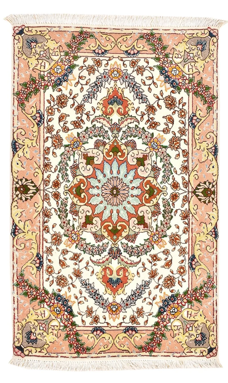 Täbriz - 50 Raj Teppich 60x90cm - Perserteppich - mehrfarbig