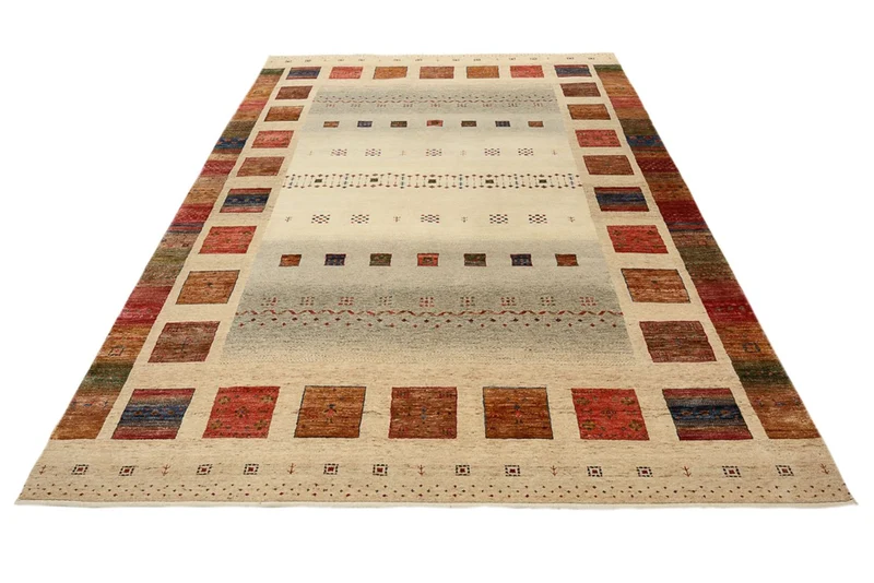 Gabbeh Teppich - Loribaft Indus - 206 x 302 cm - mehrfarbig