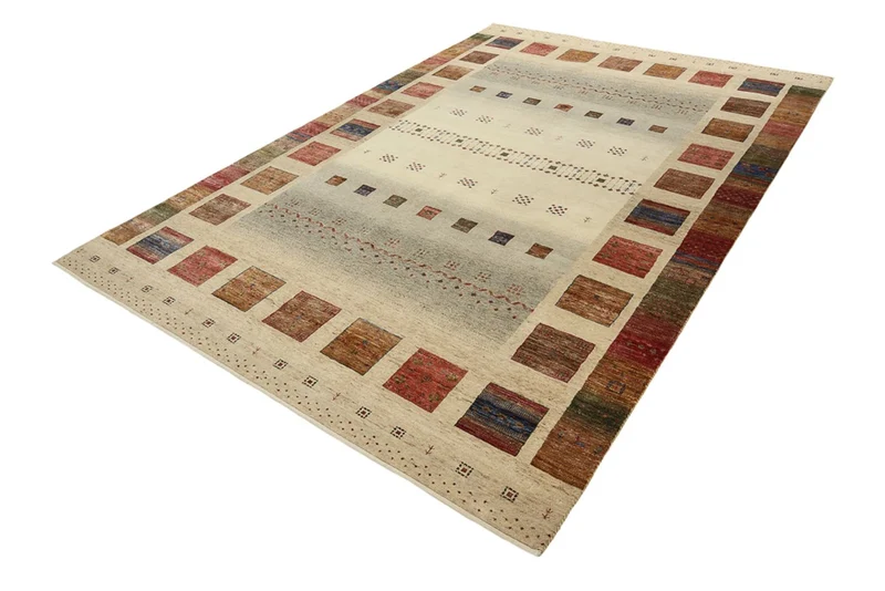 Gabbeh Teppich - Loribaft Indus - 206 x 302 cm - mehrfarbig