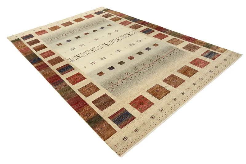 Gabbeh Teppich - Loribaft Indus - 206 x 302 cm - mehrfarbig