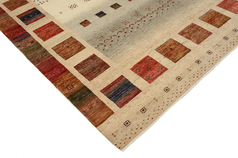 Gabbeh Teppich - Loribaft Indus - 206 x 302 cm - mehrfarbig