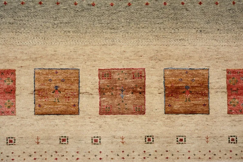 Gabbeh Teppich - Loribaft Indus - 206 x 302 cm - mehrfarbig
