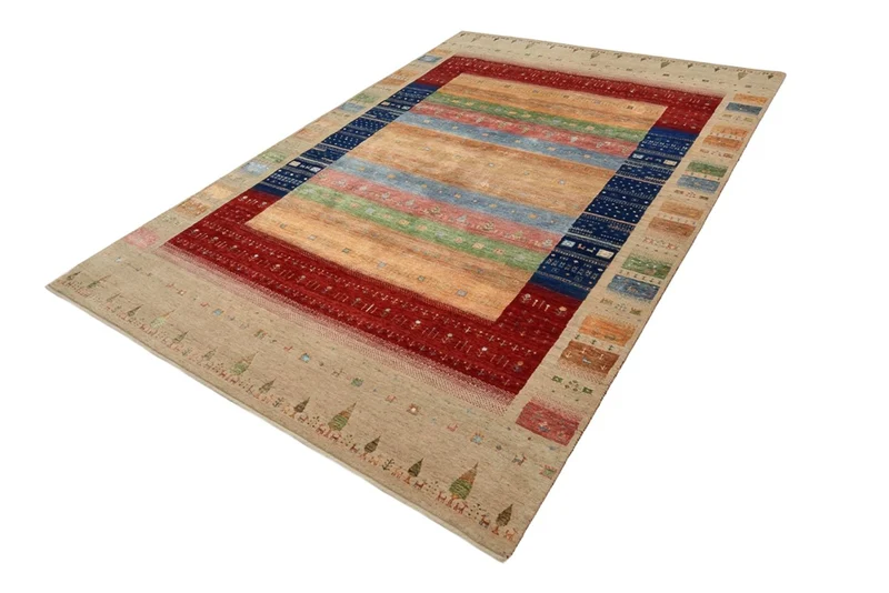 Gabbeh Teppich - Loribaft Indus - 205 x 302 cm - mehrfarbig