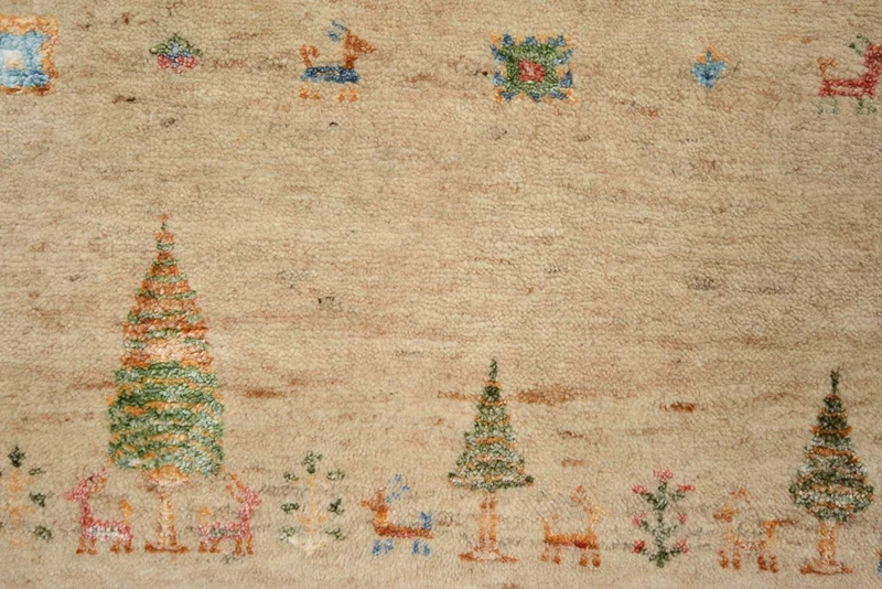 Gabbeh Teppich - Loribaft Indus - 205 x 302 cm - mehrfarbig