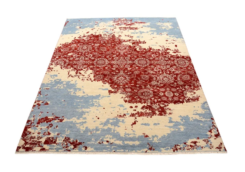 Designer Teppich 246x303cm - mehrfarbig