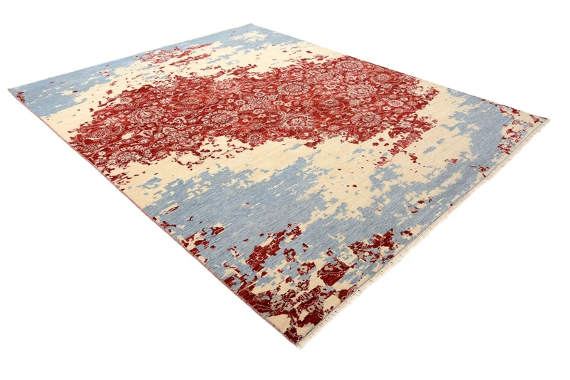 Designer Teppich 246x303cm - mehrfarbig