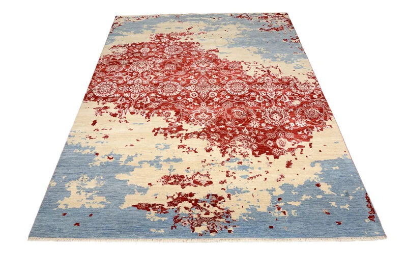 Designer Teppich 246x303cm - mehrfarbig