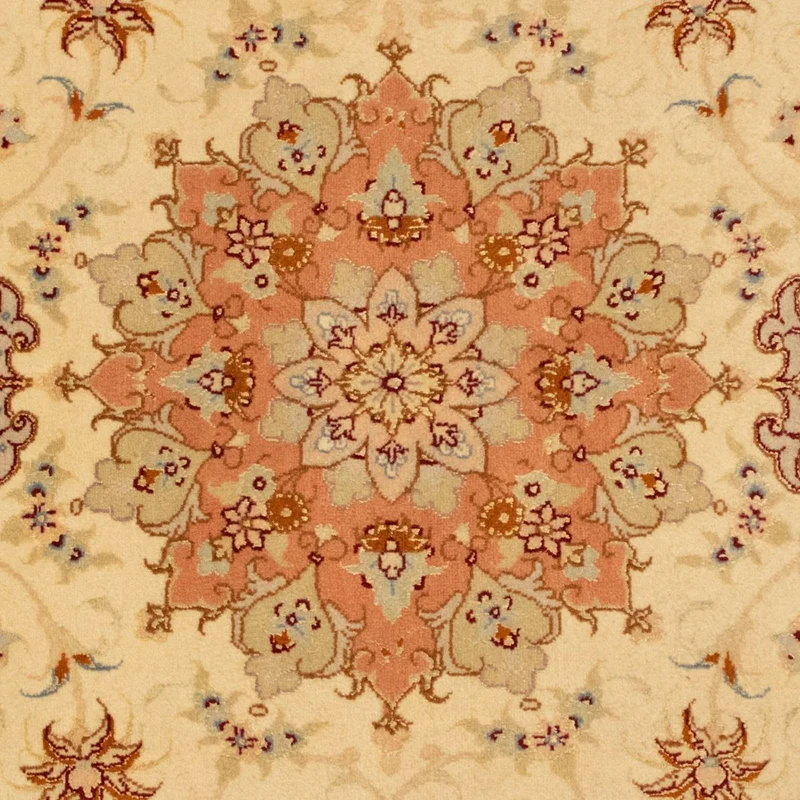 Täbriz - 50 Raj Teppich 103x148cm - Perserteppich - beige