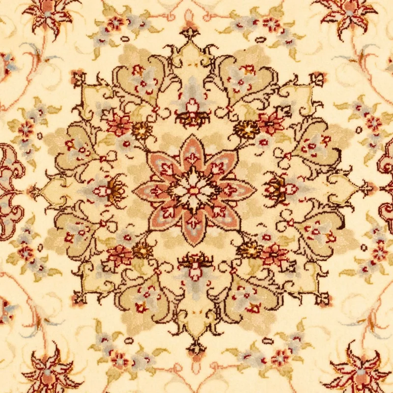 Täbriz - 50 Raj Teppich 102x148cm - Perserteppich - beige