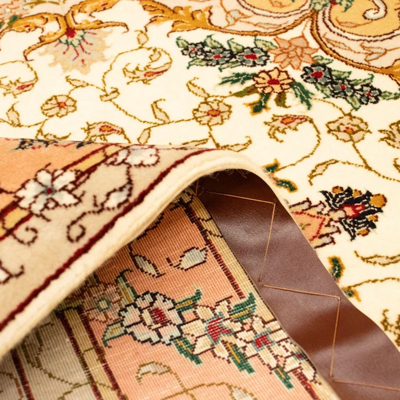 Täbriz - 50 Raj Teppich 100x150cm - Perserteppich - beige